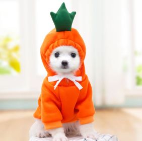 Cute Fruit Dog Clothes For Small Dogs Hoodies Winter Warm Fleece Pet Clothing Puppy Cat Costume Coat For French Chihuahua Outfit (Option: 3 Style-XS)