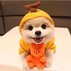 Cute Fruit Dog Clothes For Small Dogs Hoodies Winter Warm Fleece Pet Clothing Puppy Cat Costume Coat For French Chihuahua Outfit (Option: 7 Style-XS)