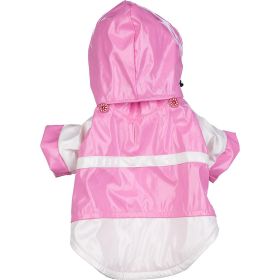 Two-Tone Pvc Waterproof Adjustable Pet Raincoat (size: X-Small)