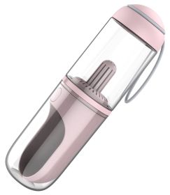 Pet Life 'PYURE' Handheld Travel Filtered Water Feeder (Color: pink)