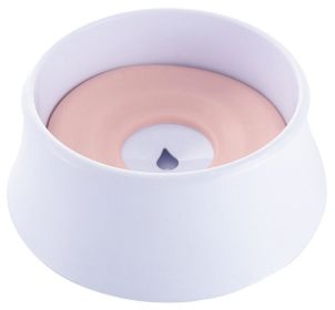 Pet Life 'Pud-Guard' Anti-Spill Floating Water and Food Bowl (Color: pink)