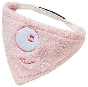 Touchdog 'Dizzy-Eyed Cyclops' Cotton Velcro Dog Bandana and Scarf (Color: pink, size: large)