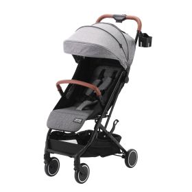 VEVOR Standard Baby Infant Stroller, Toddler Stroller with 95Â°-150Â° Adjustable Backrest & & 0/90Â°Adjustable Footrest & One-click Folding (Color: Dark Gray, Baby Stroller Type: Basic Seat Type)